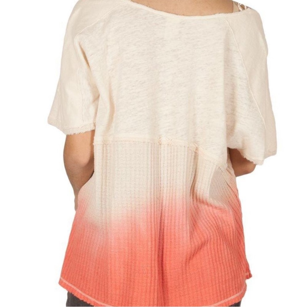 FREE PEOPLE WE THE FREE SUN DIAL TEE OMBRÉ LOOSE POCKET SIZE SMALL - Picture 13 of 14